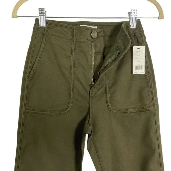 NWT Joie Andria Pant, size 24, color is Fatigue, from Revolve - Picture 5 of 13